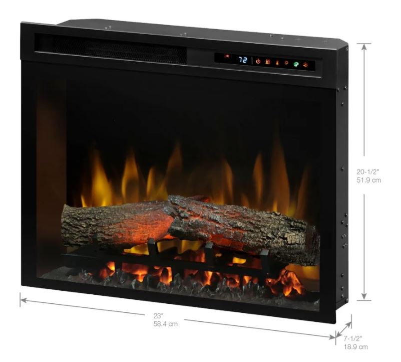 Dimplex Multi-Fire XHD 23 pouces – Foyer électrique enfichable avec Realogs