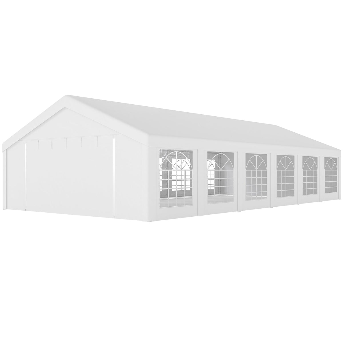 Tente de réception renforcée et abri voiture 20' x 40' avec 12 parois latérales, blanc