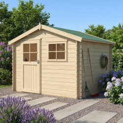 Abri de jardin Salzburg 8,7m² en bois massif 28mm non traité - Gardenas - mon-abri-de-jardin.com