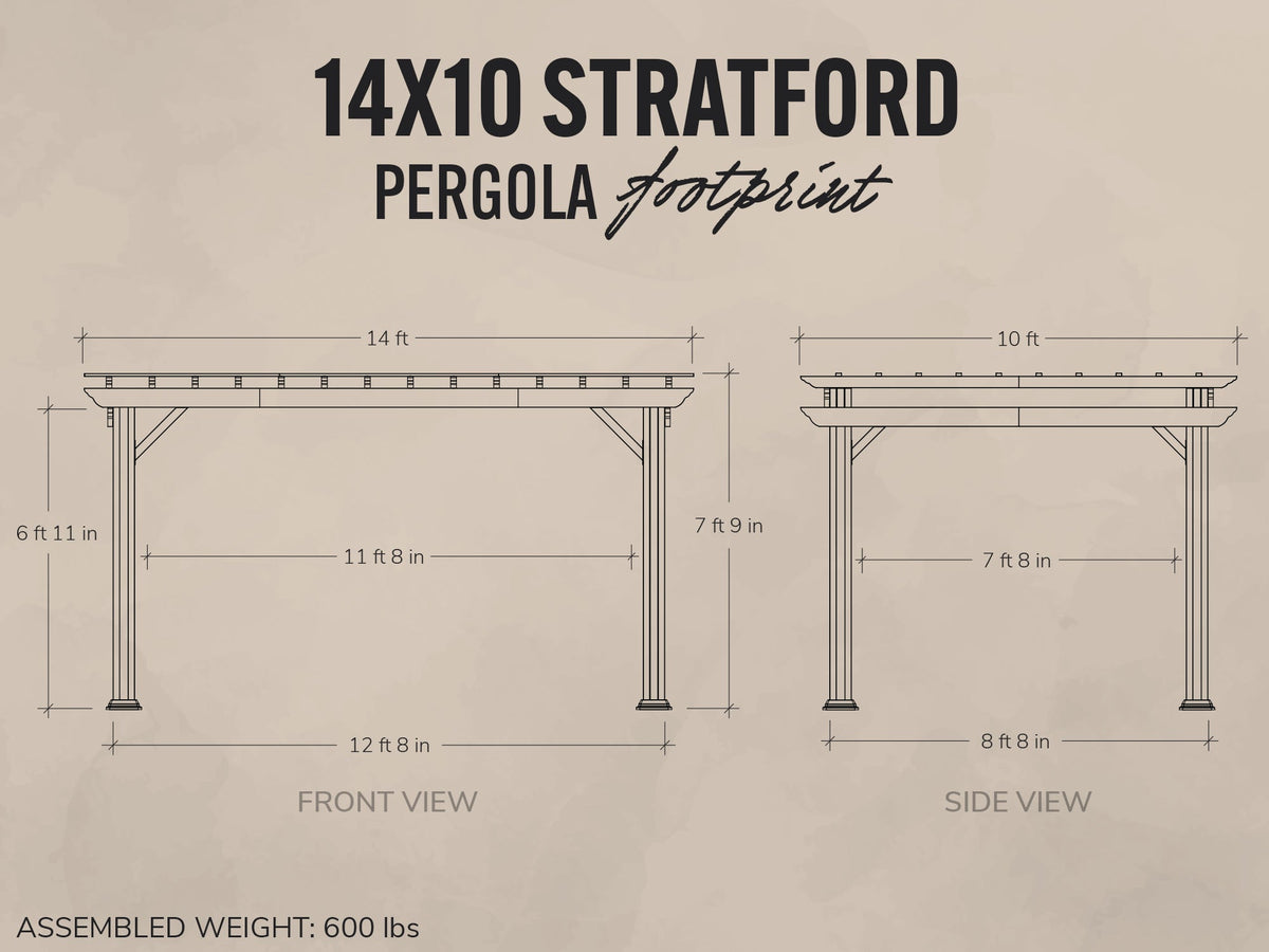Stratford | Pergola en acier 14x10 – blanche