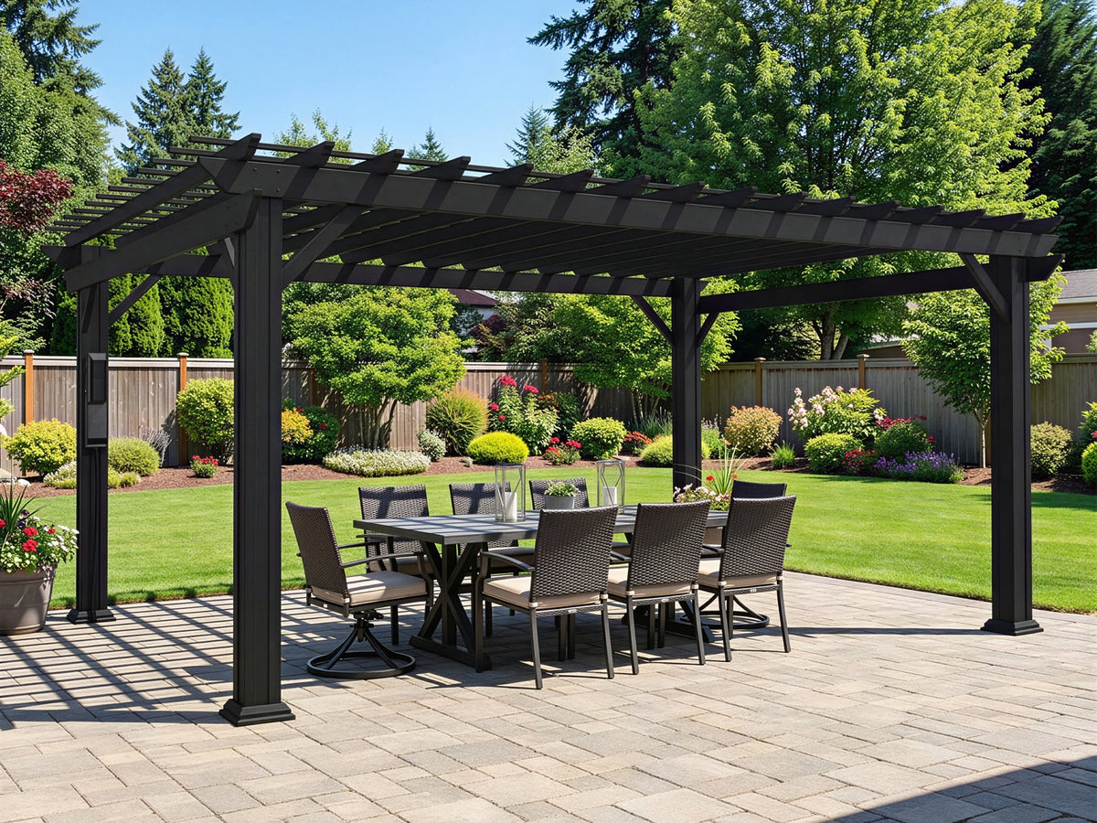 Stratford | Pergola en acier 16x12 – noire