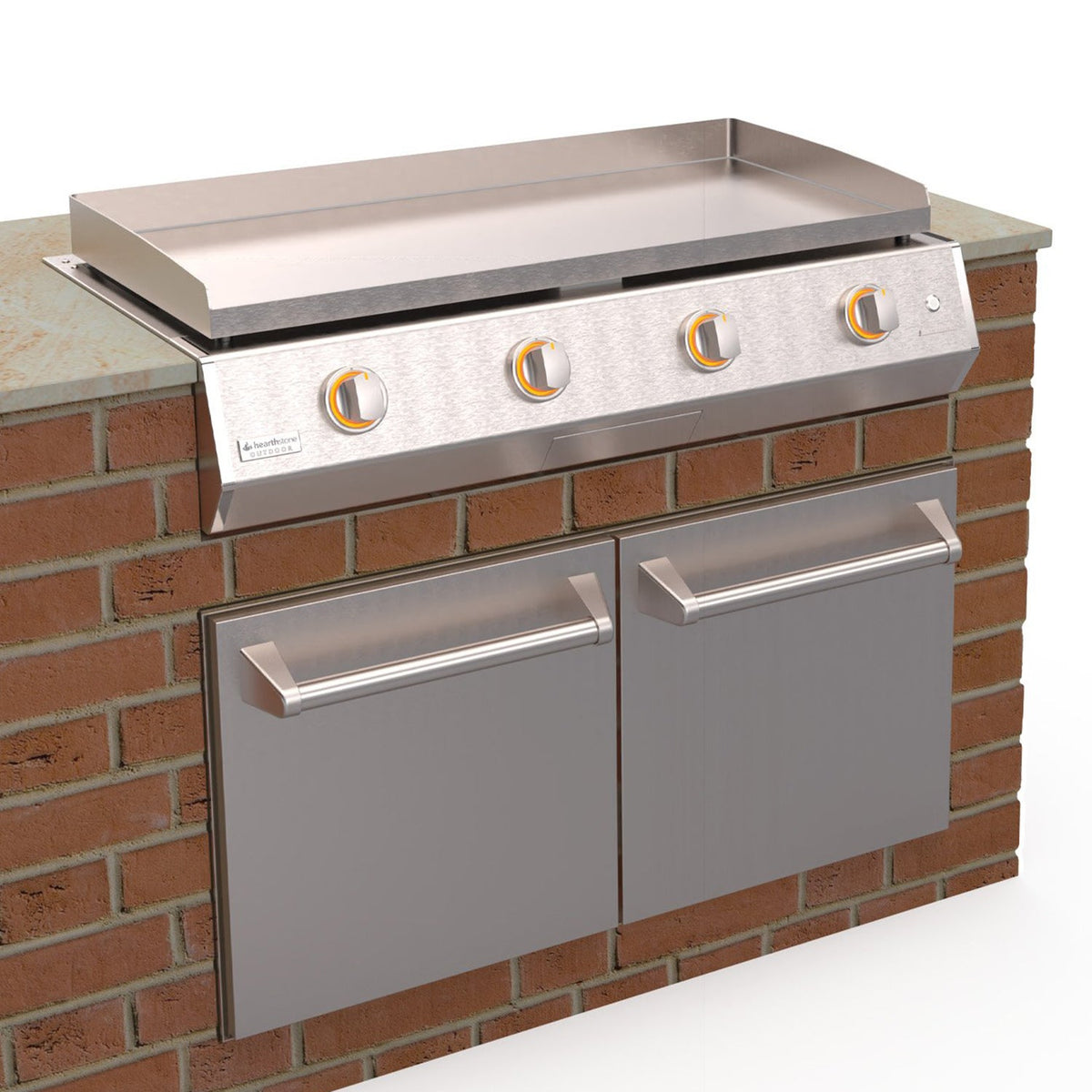 Brabura 40 – Plancha à gaz en acier inoxydable