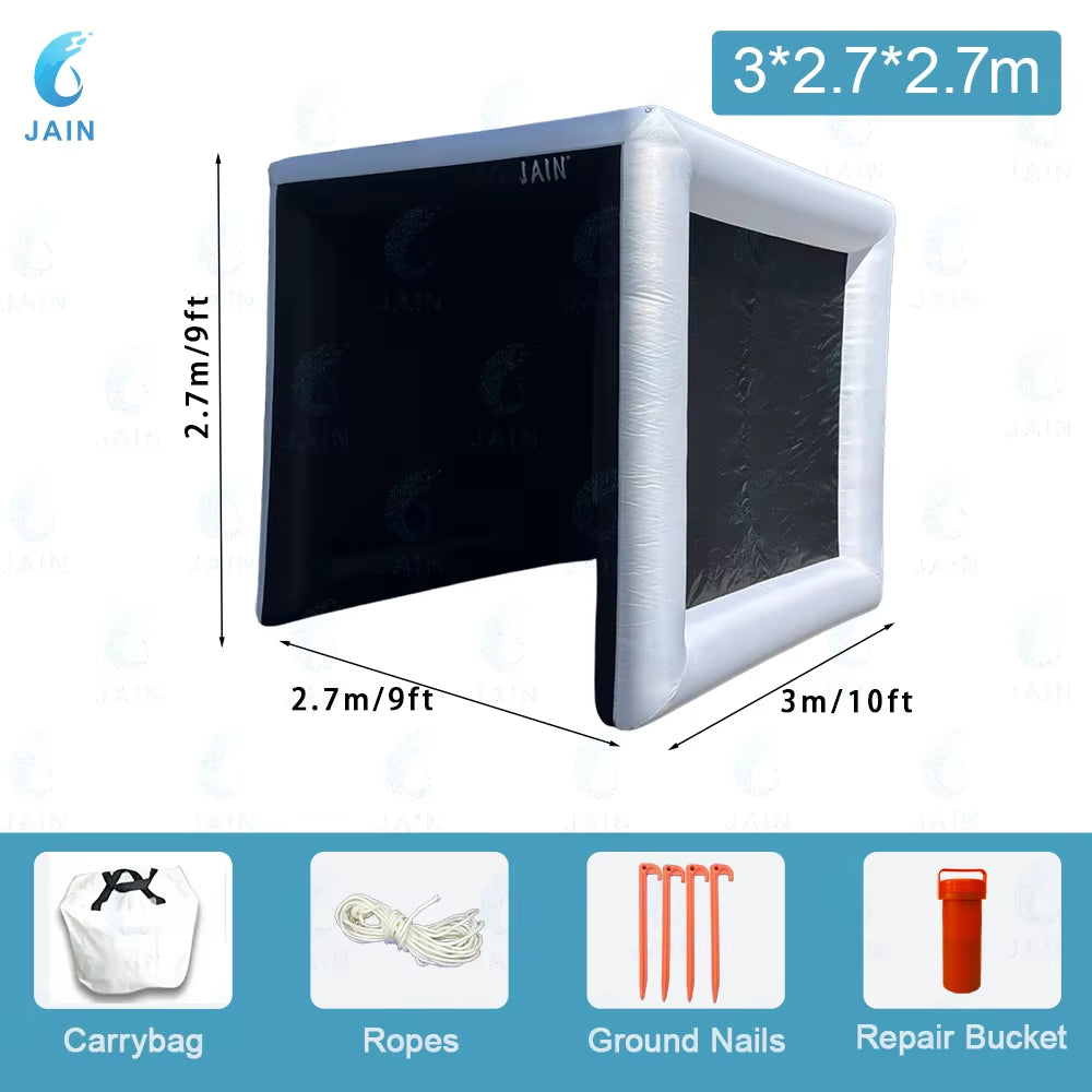Enceinte gonflable pour simulateur de golf avec cage d’entraînement au swing, ventilateur intégré et toile Oxford