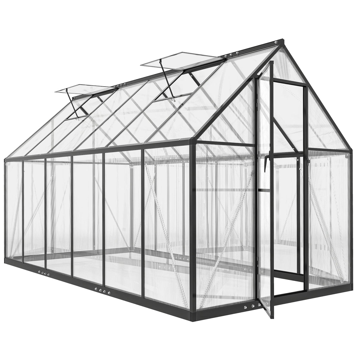 Serre en polycarbonate accessible 11' x 6', noire