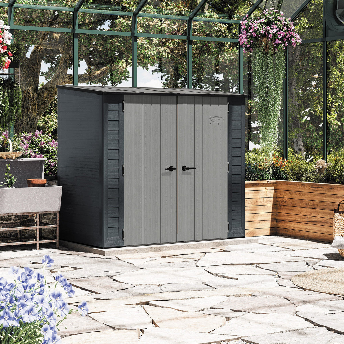 Abri de rangement moderne 7 Ft. X 4 Ft.