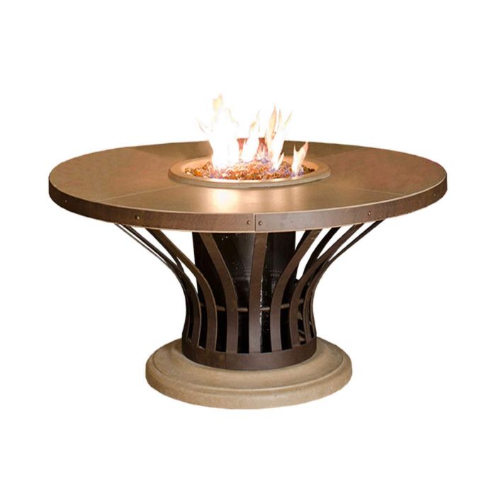 American Fyre Designs Fiesta – Tables brasero, finition Café Blanco