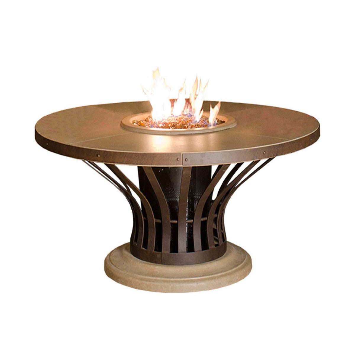 American Fyre Designs Fiesta – Tables brasero, finition Café Blanco