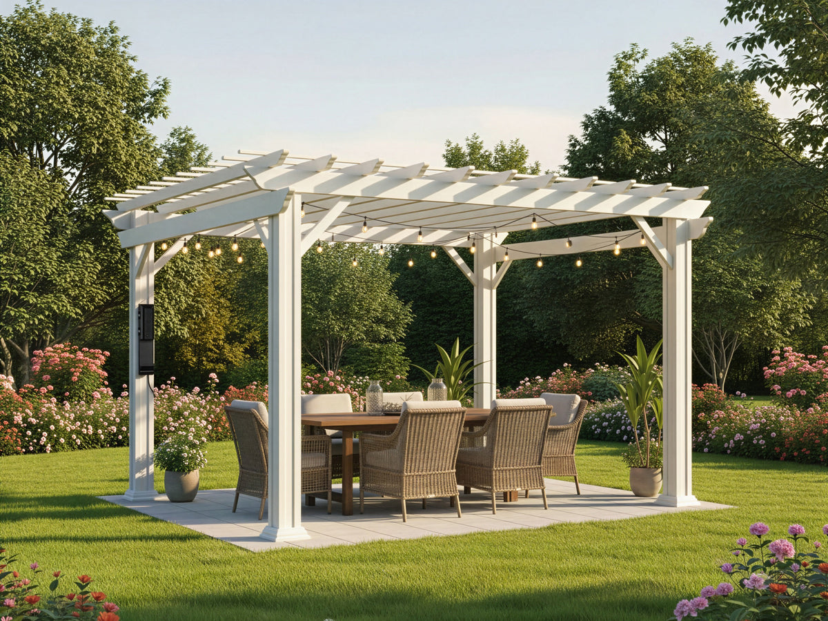 Stratford | Pergola en acier 12x10 – blanche