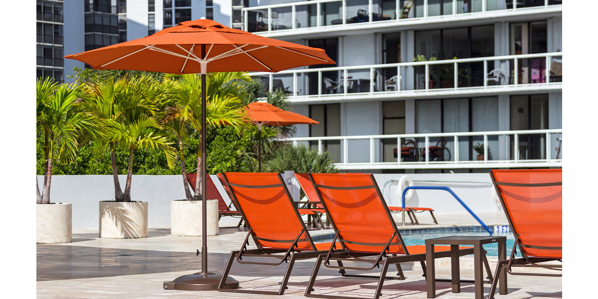 Rio – Parasol rond à double évent d’aération