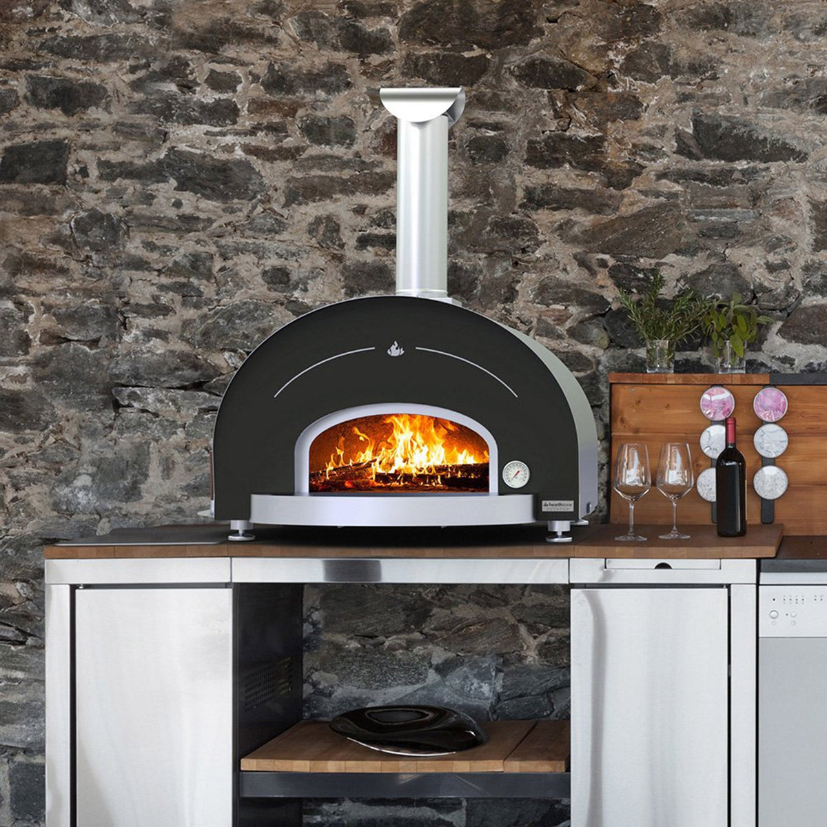 Genio 4.0 – Four à pizza au bois – Stainless/Black