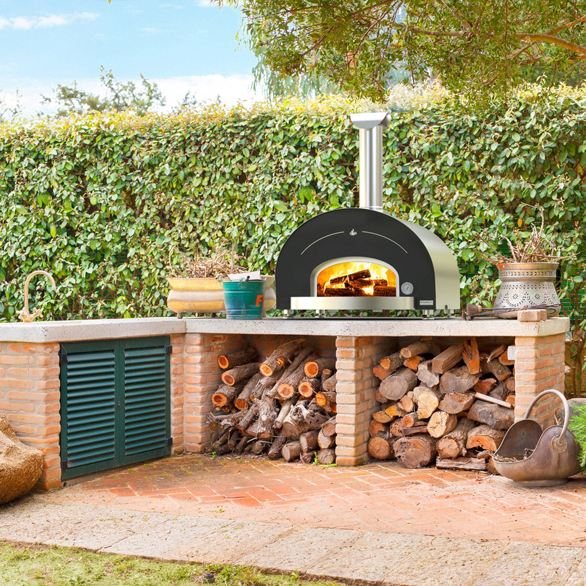 Genio 4.0 – Four à pizza au bois – Stainless/Black