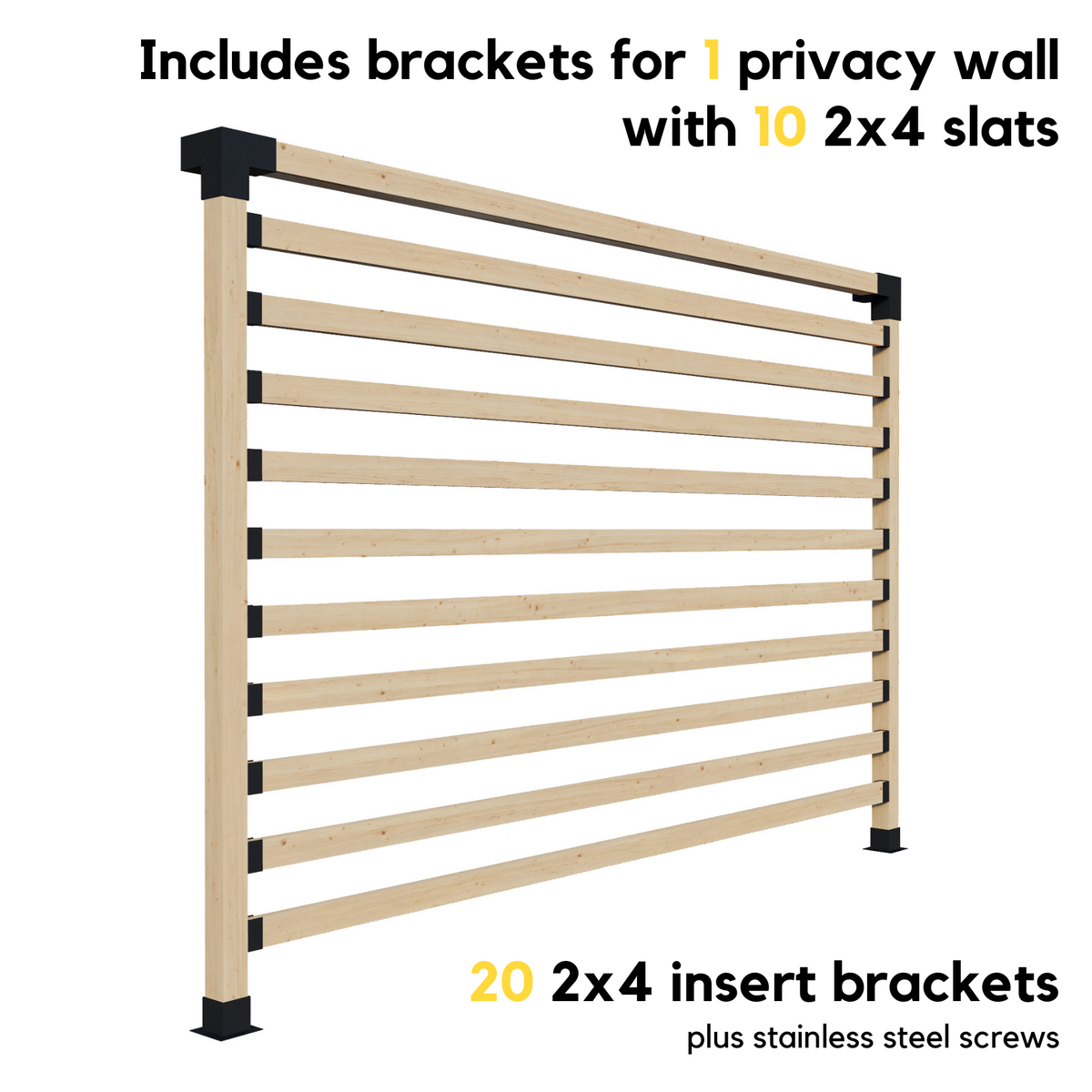 Petit kit de pergola en bois (supports et quincaillerie)