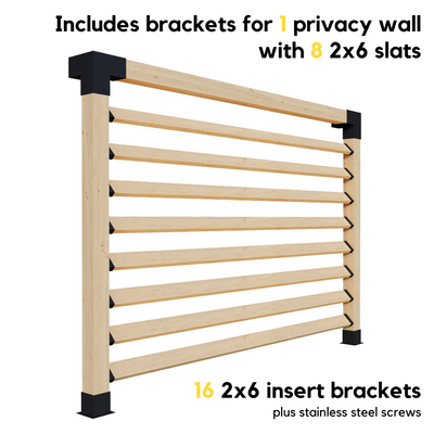 Kit de supports pour construire une pergola en bois avec toit
