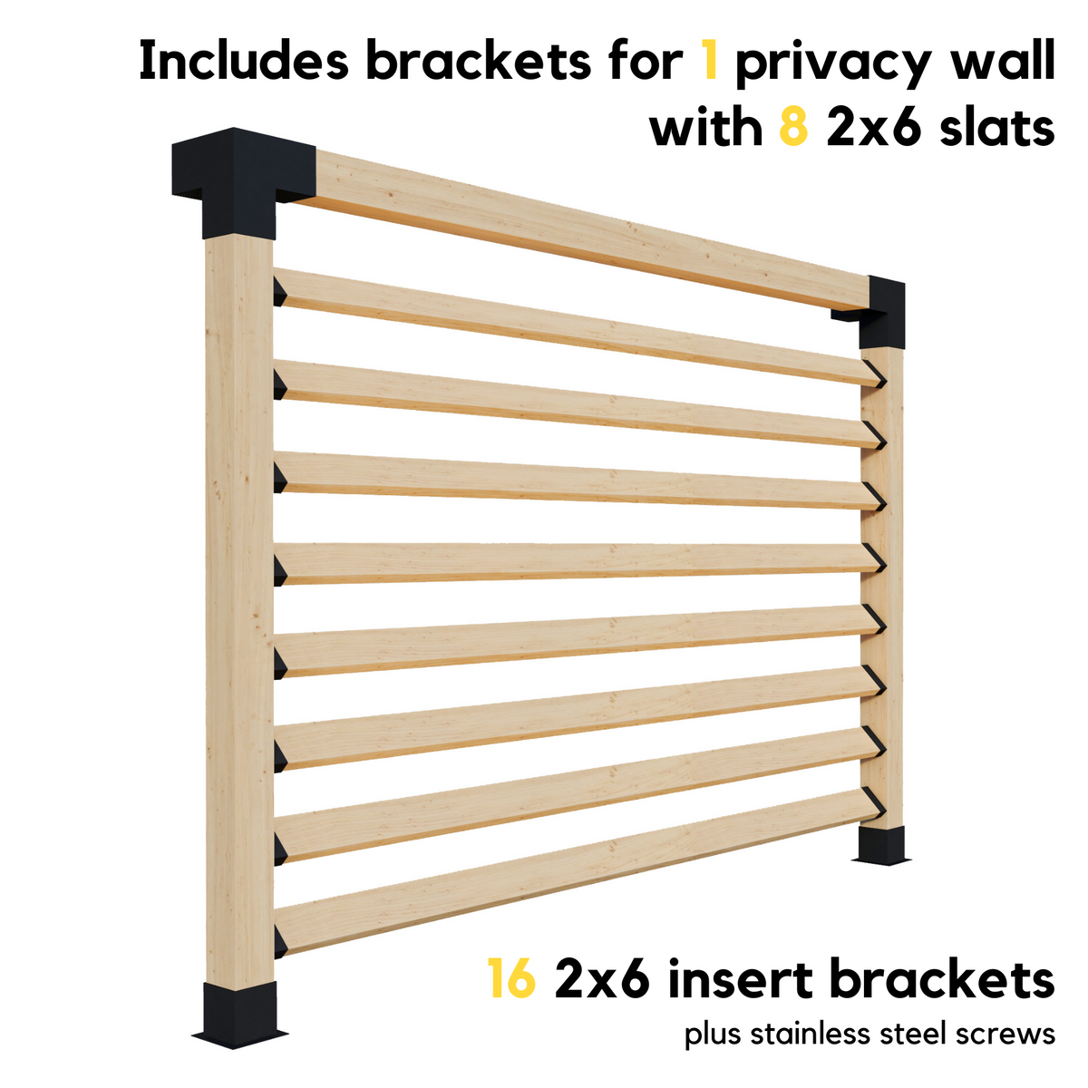 Kit de supports pour pergola d’ombrage en bois