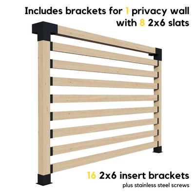 Kit pour construire une pergola autoportante au milieu du jardin