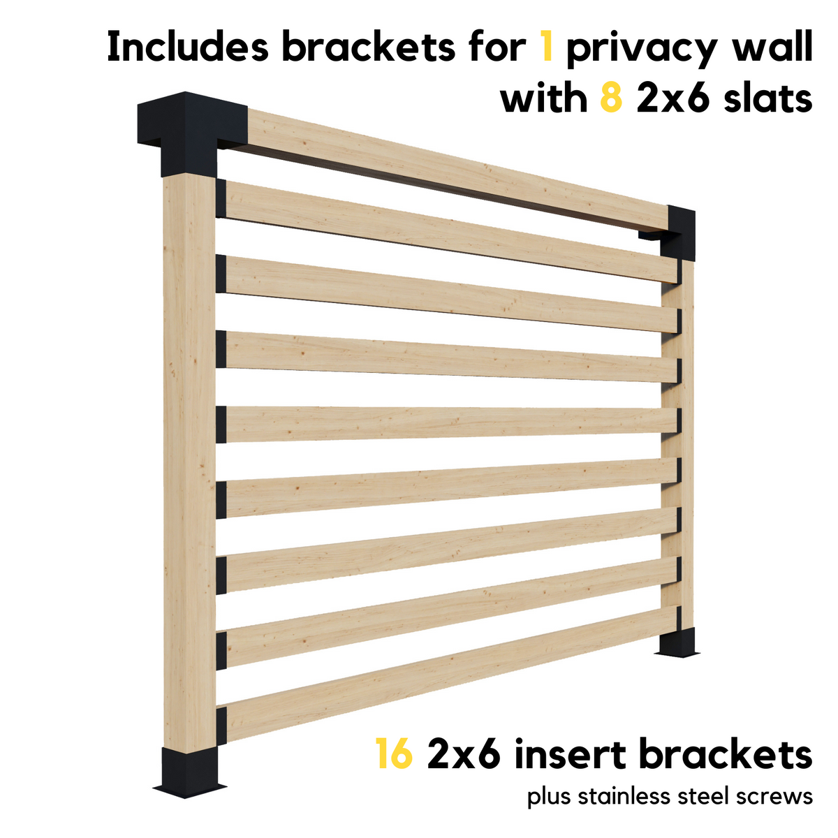 Kit de pergola sur mesure avec supports 4x4 ou 6x6