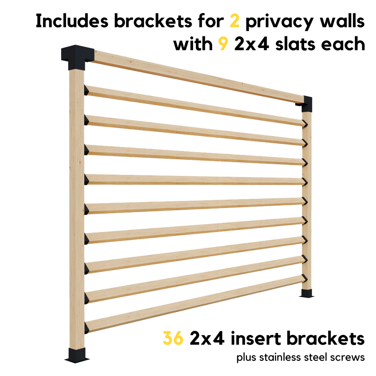 Kit pour construire une pergola sur mesure avec toit