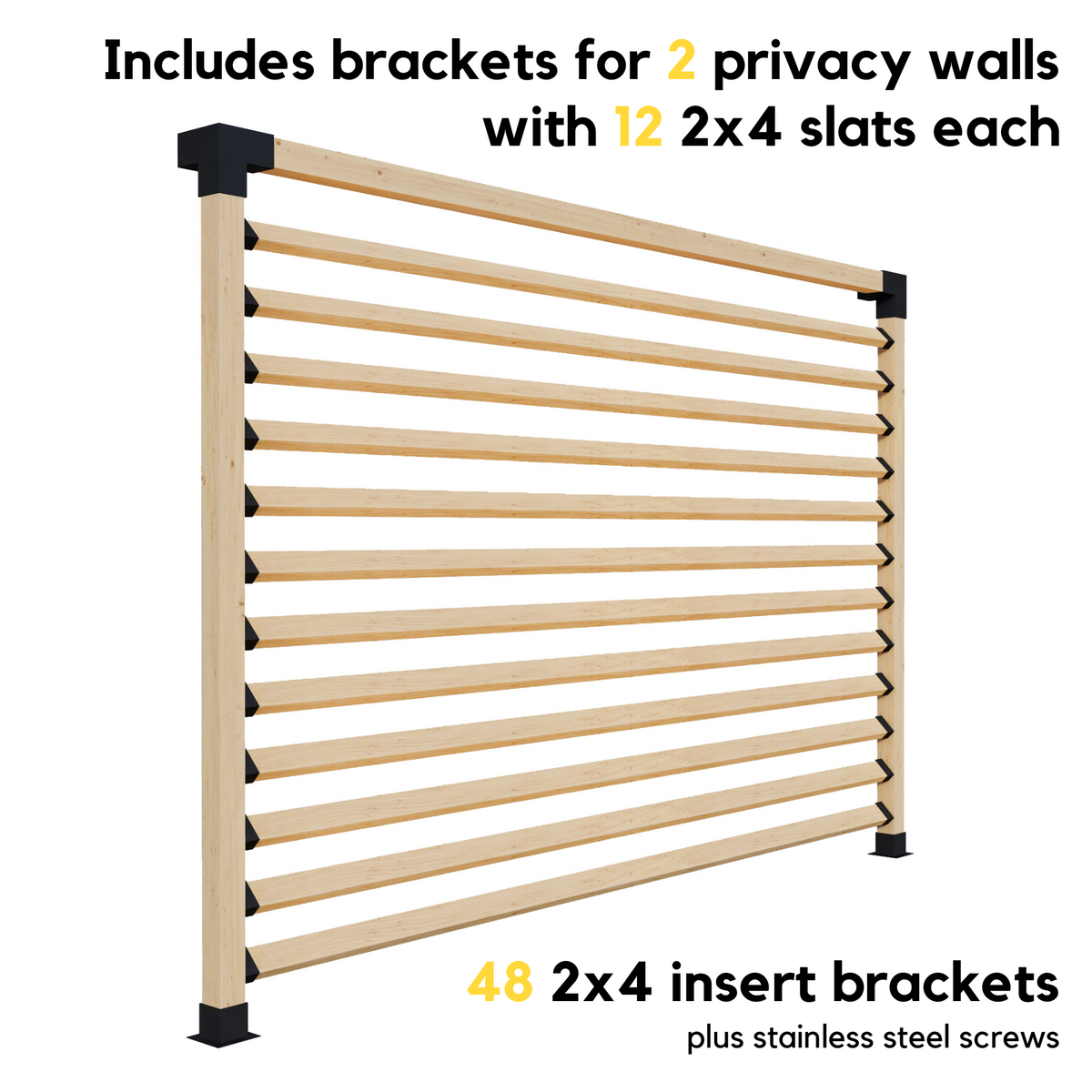 Kit de raccords pour pergola (supports 4x4 ou 6x6)