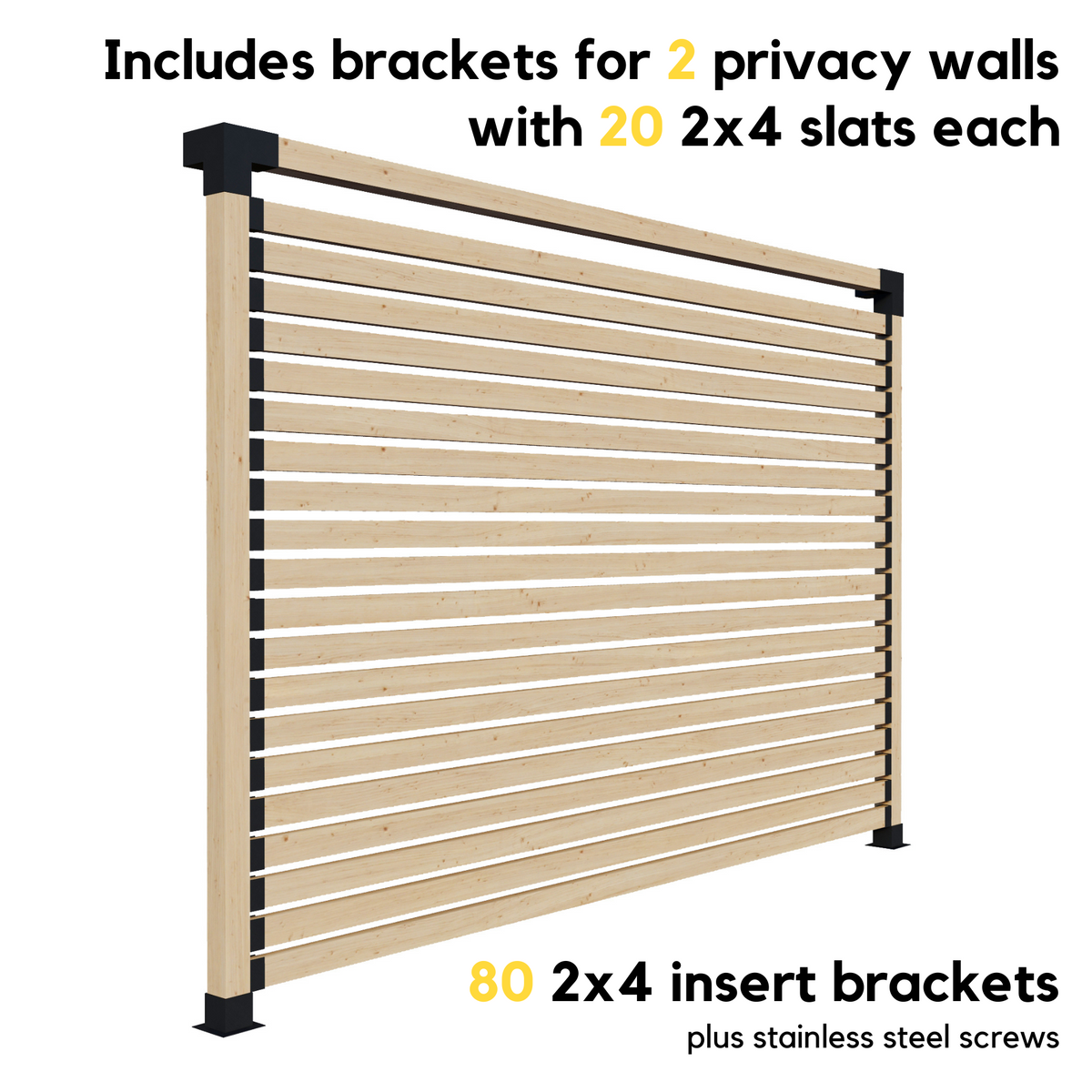 Kit DIY pour pergola avec parois latérales et toit