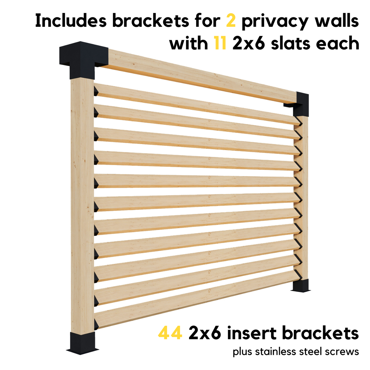 Kit de pergola d’intimité pour jardin arrière