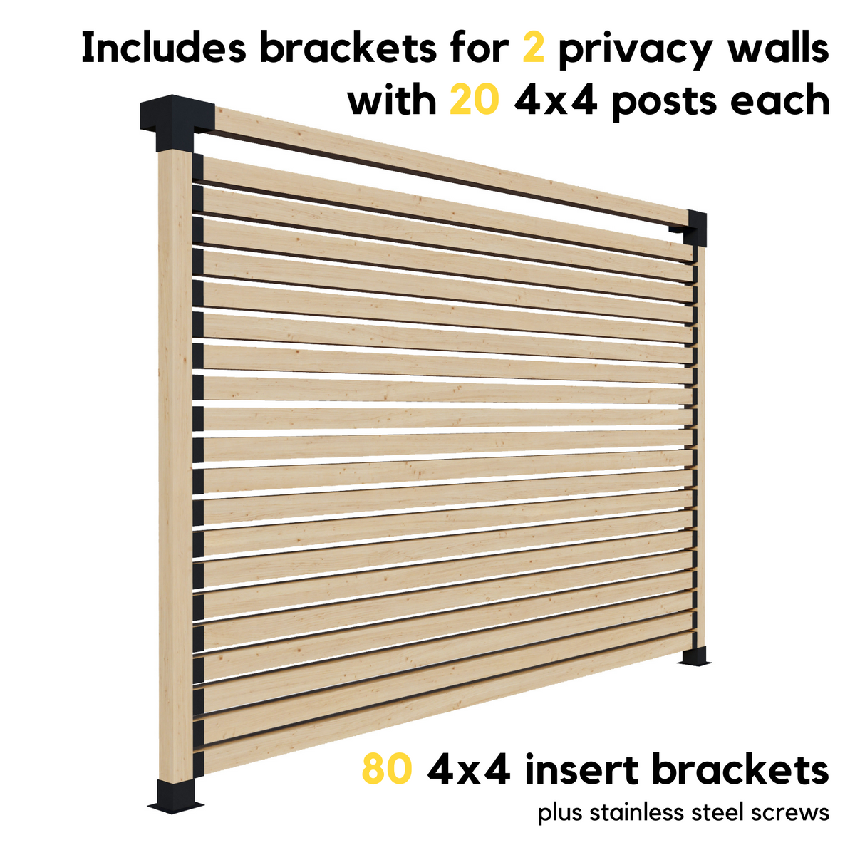 Ensemble de supports 4x4 pour pergola