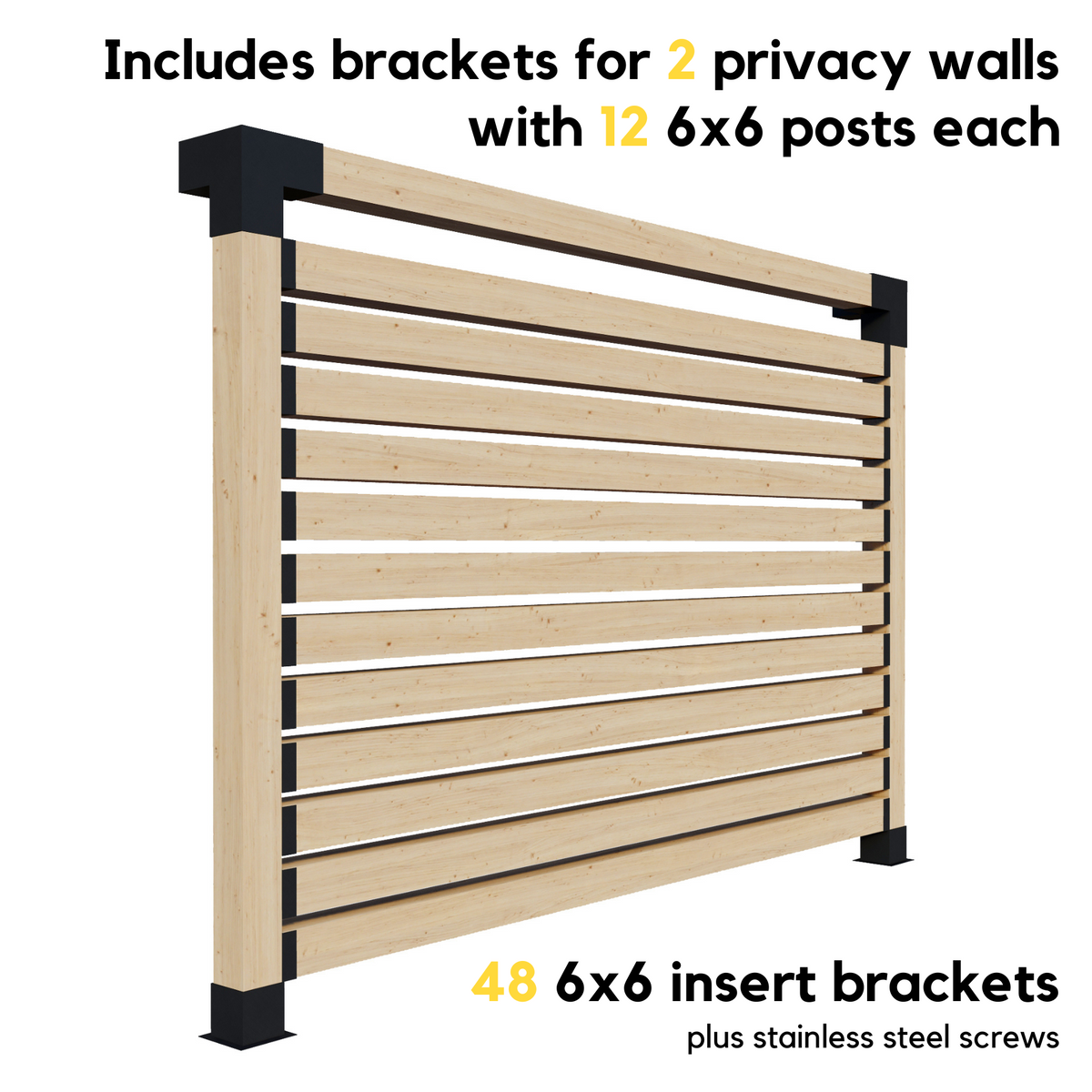 Kit de pergola à 2 parois pour jardin arrière
