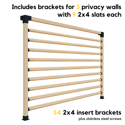 Kit pour pergola avec toit adossée à la maison