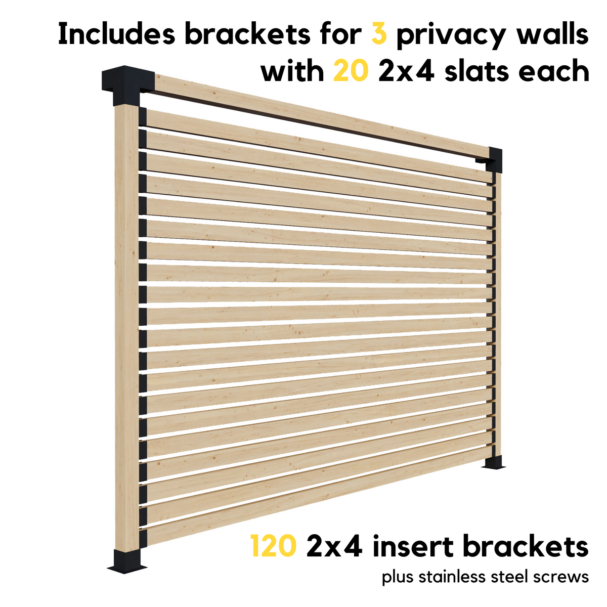 Kit de supports pour construire une pergola de terrasse en bois