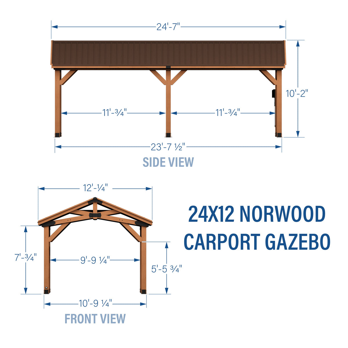 Norwood 24x12 – Abri voiture / pavillon