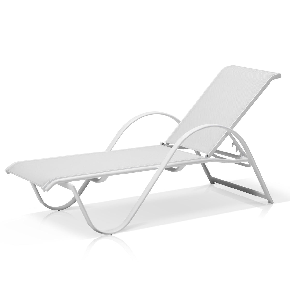 Lanai – Chaise longue, Tex White / toile Cloud Gray