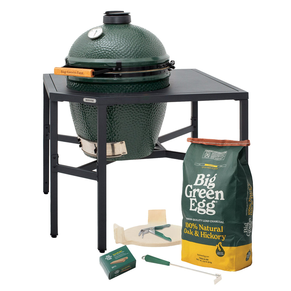 Large Big Green Egg + ensemble Modular Nest d’angle