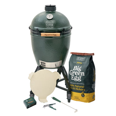 Large Big Green Egg + ensemble intEGGrated Nest