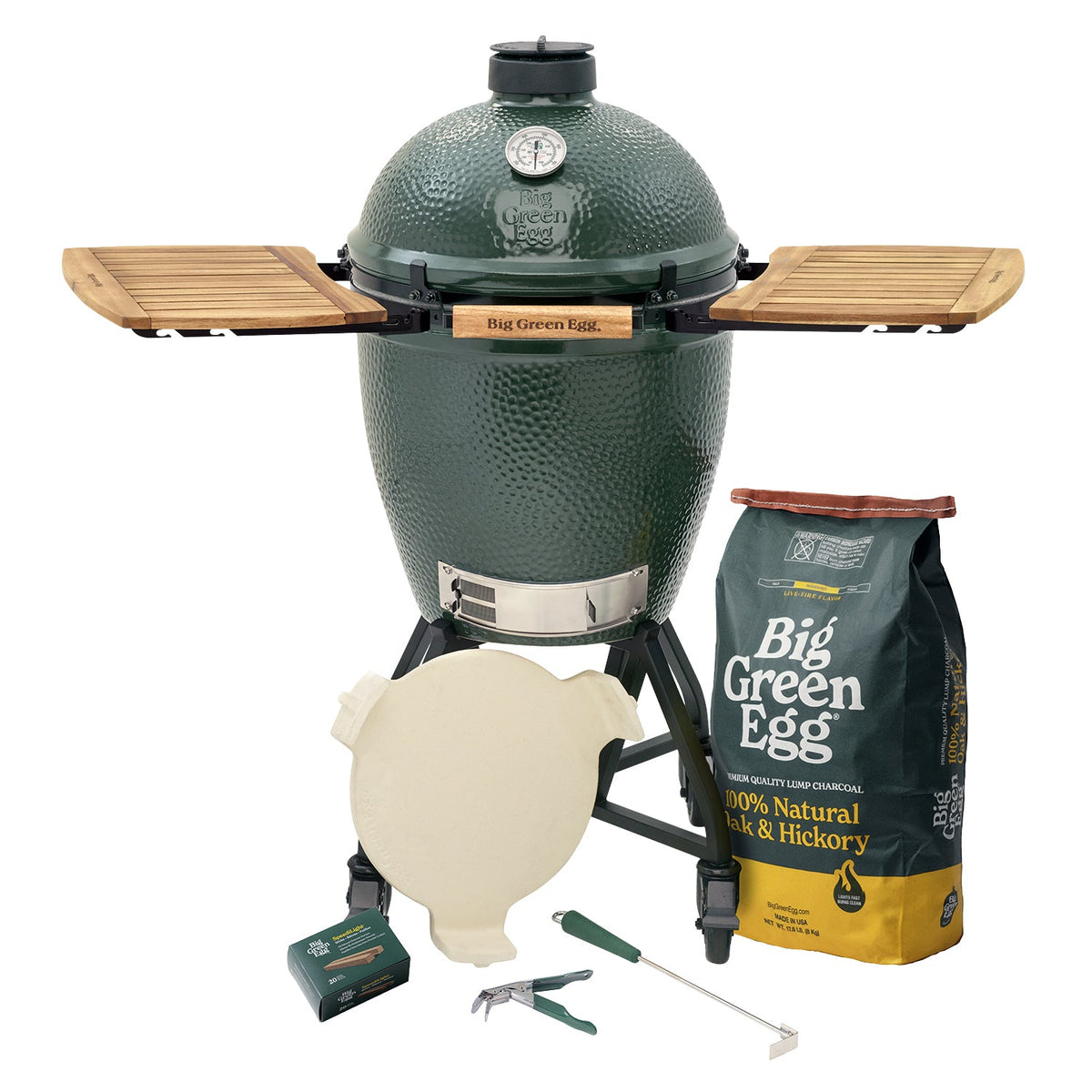 Large Big Green Egg + ensemble intEGGrated Nest + EGG Mates