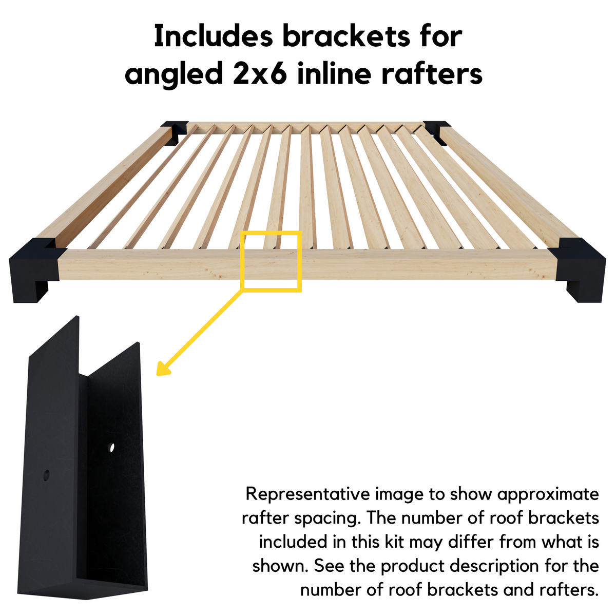 Pergola autoportante 6' x 6' avec toit
