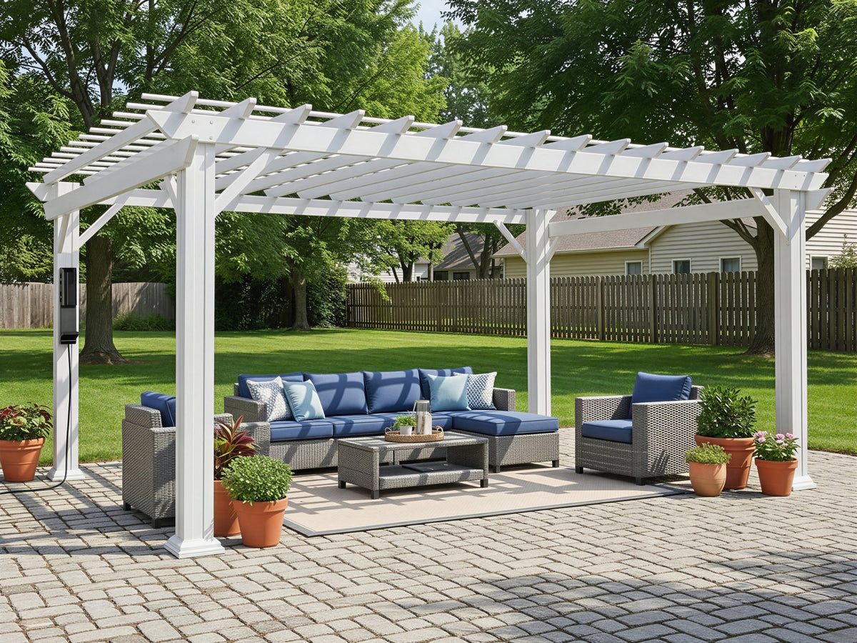 Stratford | Pergola en acier 16x12 – blanche