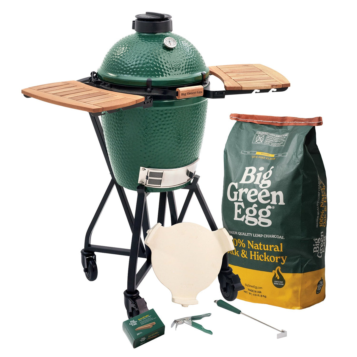 Medium Big Green Egg + ensemble intEGGrated Nest + EGG Mates