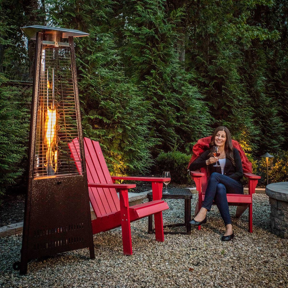 Paragon Outdoor BOOST – Chauffage tour à flamme gaz Hammered Bronze – OH-M642B