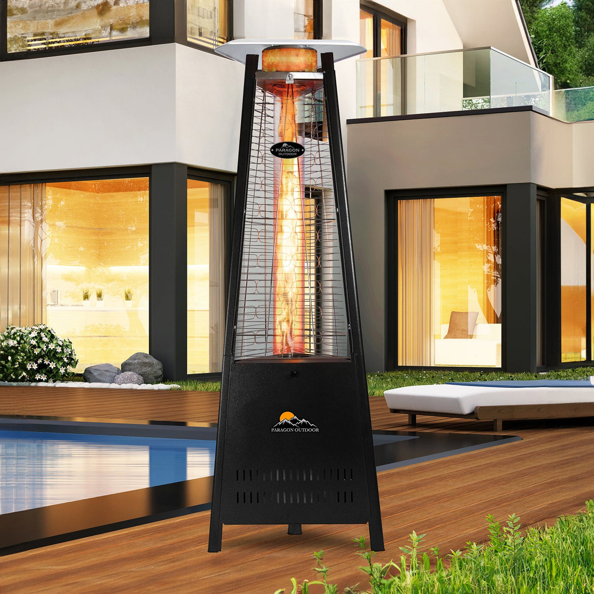 Paragon Outdoor BOOST – Chauffage tour à flamme gaz Hammered Black – OH-M642BL