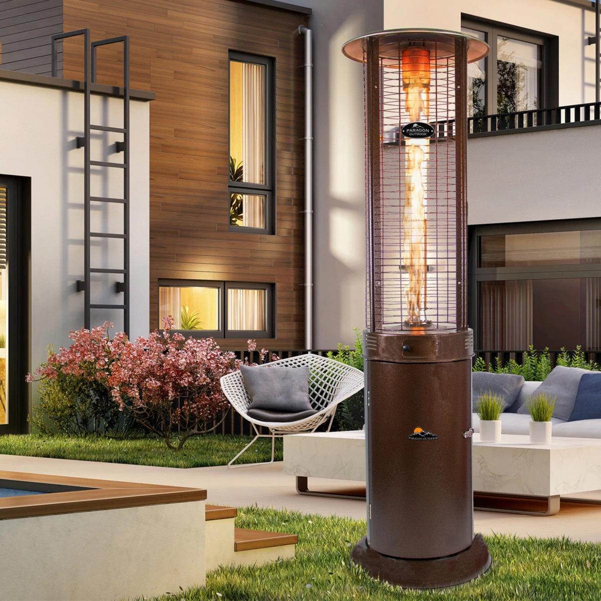 Paragon Outdoor SHINE – Chauffage tour à flamme gaz Hammered Bronze – OH-M744B
