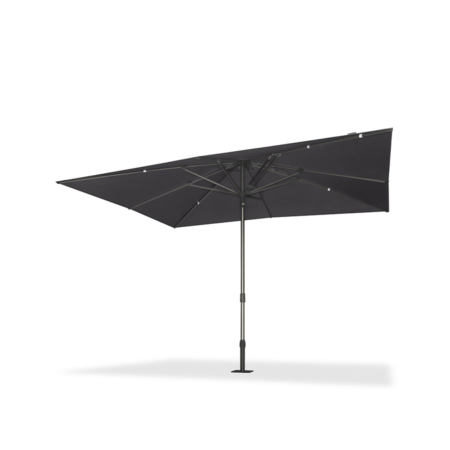 PURPLE LEAF – Parasol de terrasse semi-automatique extra-large Premium, modèle commercial pour jardin, café et hôtel