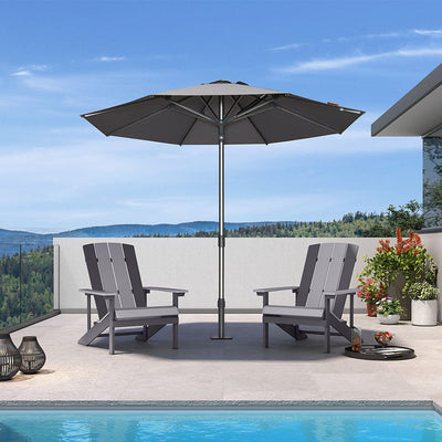 PURPLE LEAF – Parasol de terrasse semi-automatique extra-large Premium, modèle commercial pour jardin, café et hôtel