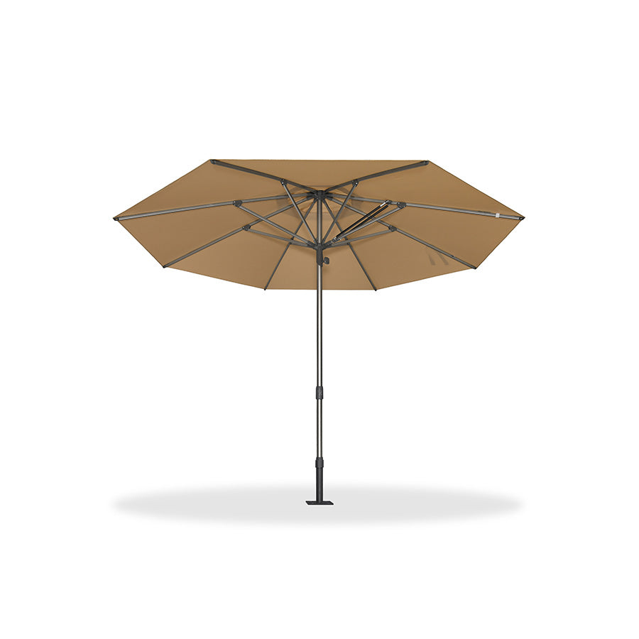PURPLE LEAF – Parasol de terrasse semi-automatique extra-large Premium, modèle commercial pour jardin, café et hôtel