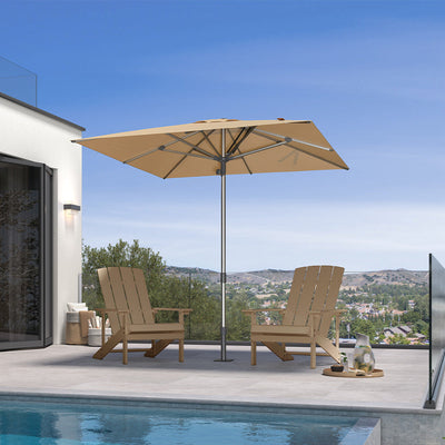PURPLE LEAF – Parasol de terrasse semi-automatique extra-large Premium, modèle commercial pour jardin, café et hôtel