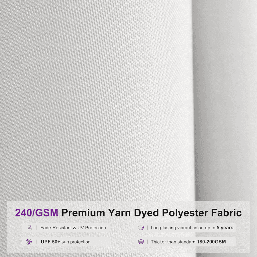 PURPLE LEAF – Parasol de terrasse semi-automatique extra-large Premium, modèle commercial pour jardin, café et hôtel