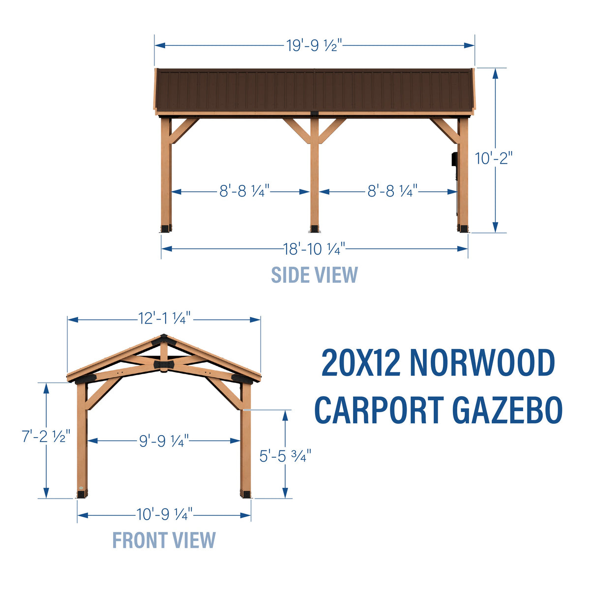 Norwood 20x12 – Abri voiture / pavillon