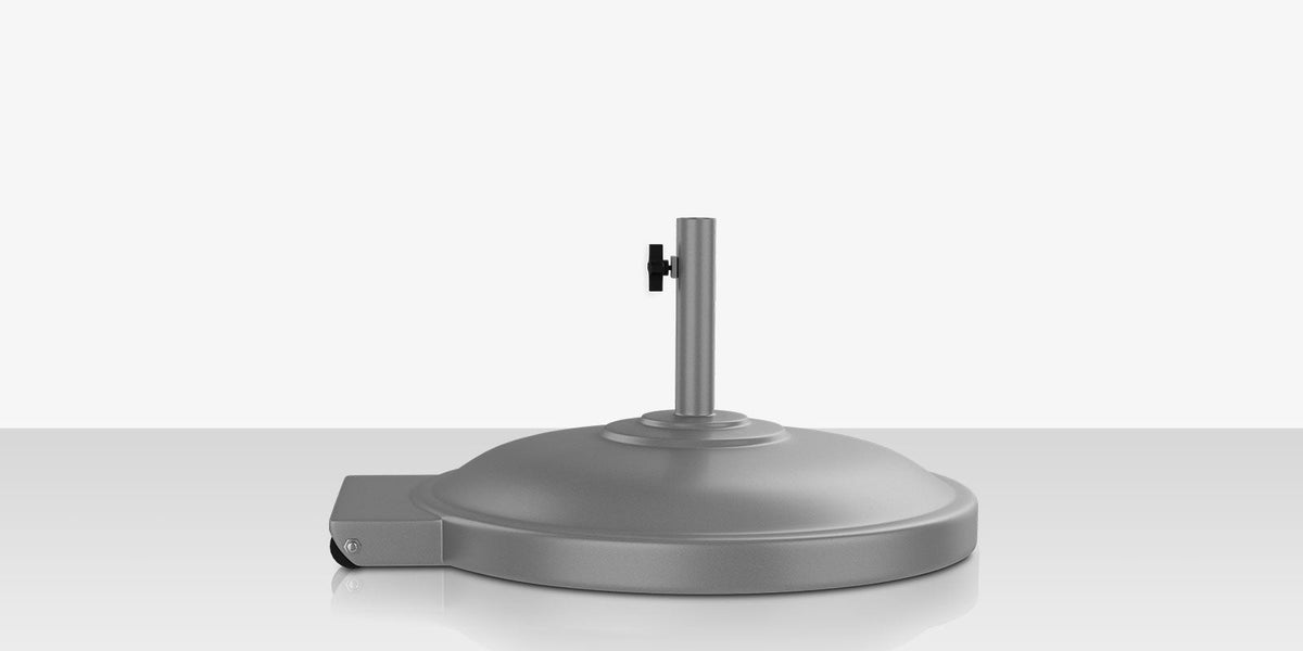 Rio – Socle de parasol 135 lbs avec roulettes, Kessler Silver