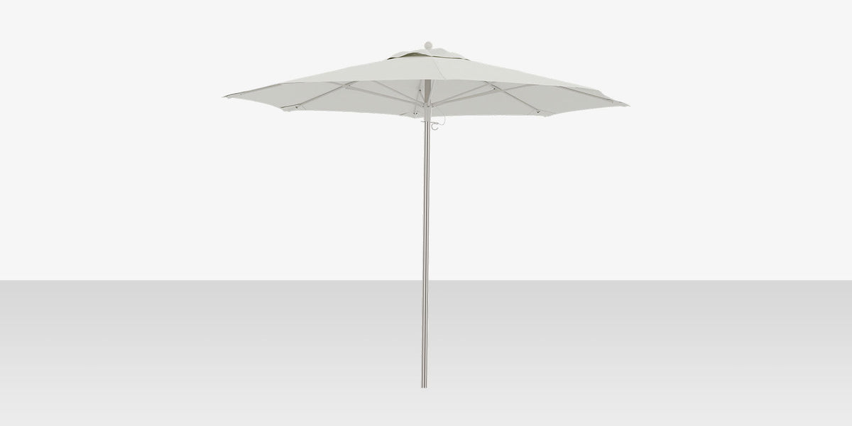 Rio 8' – Parasol rond à simple évent d’aération, coloris naturel