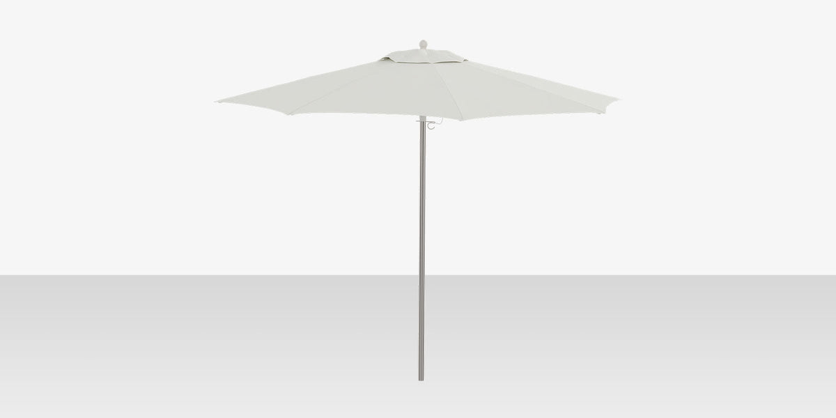 Rio 8' – Parasol rond à simple évent d’aération, coloris naturel