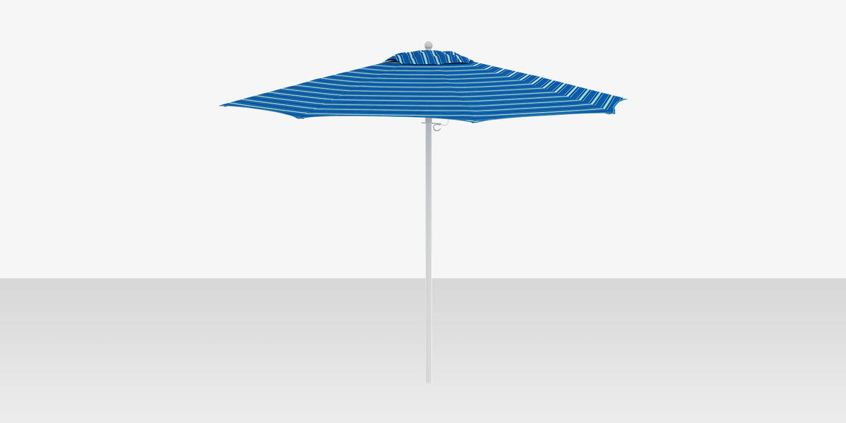 Rio 8' – Parasol rond à simple évent d’aération, toile Pacific Blue Fancy