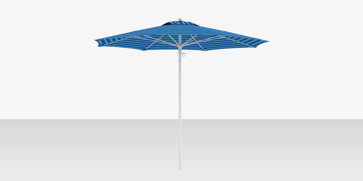 Rio 8' – Parasol rond à simple évent d’aération, toile Pacific Blue Fancy